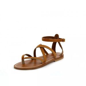 Tan Gladiator Sandals with Ankle Straps
